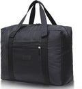 Travel Duffel Bag Lightweight Foldable Travel Bag for Women and Men Waterproof Tote Carry On Luggage Bag Weekender Overnight Bag (Black) by INVODA