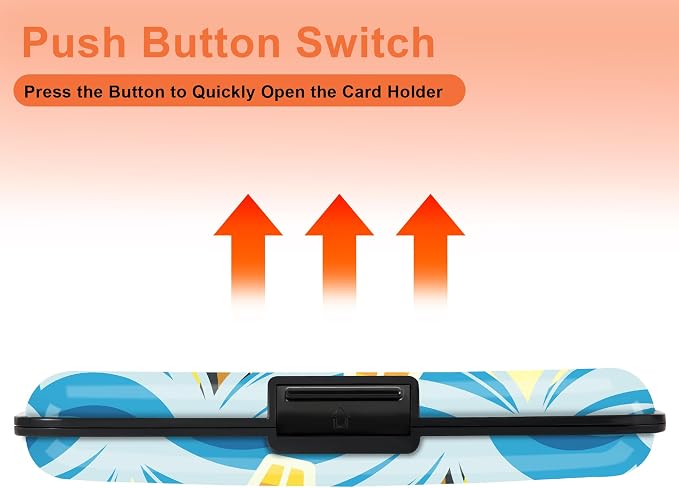 2 Pack Credit Card Holder for Women RFID Blocking Wallet, Tropical Surfing | Card Wallets for Women Small Mini Business Metal Accordion Aluminum Alloy Hard Case for Men - Image 6