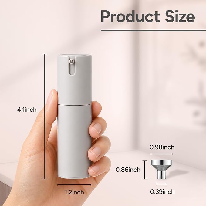 Lulupack Airless Pump Bottles Travel Size, 1 oz 3 PCS Refillable Container | Plastic lotion dispenser, for face cream moisturizer, small skincare, shampoo soap, empty toiletry, cosmetic, leakproof TSA - Image 5