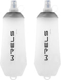 WRELS 200ml/350ml/500ml Collapsible Soft Flask,BPA Free Folding Soft Water Bottle with Hanging Ring,Lightweight TPU Hydration Flask for Running Marathon Cycling Hiking by WRELS