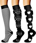 3 Pack Medical Compression Sock-Compression Sock For Women and Men Circulation -Best for Running,Nursing,Athletic Sports by LaiteHebe