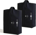 tianzong 2 Pack Double-Layer Fabric Wide-Opening Waterproof Travel Shoe Bag with Comfortable Handle (Black) by tianzong
