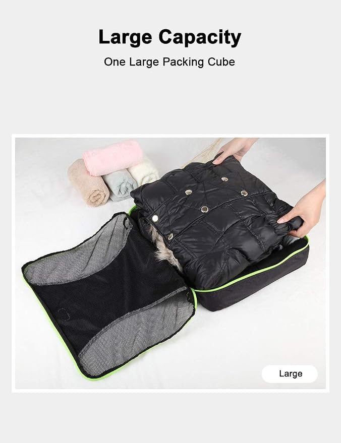 GOX Ultra Light 5 piece Packing Cubes Travel Luggage Organizer 1 Large 2 Medium 2 Small - Image 9