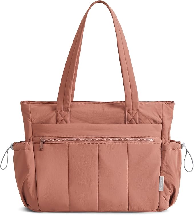 Tote Bag for Women, Lightweight Large Puffer Bag, Quilted Shoulder Purses Handbags for Travel Work by EASYSO