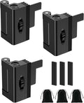 Portable Door Reinforcement Lock for Travel & Home, No Screws Instant Install Safety Lock for Inward Swing Front Door, Hotel, Apartment - Extra Latch from Inside Withstand 800lbs (Black-3PCS) by AnobeyiHardware