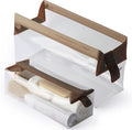Cadence Parcel - Clear Travel Kit with Zipperless Magnetic Closure - Chestnut, Extra Large - Durable, Leak-Resistant and TSA Approved Toiletry Bag - Modular Organization - Recycled TPU (4 Qt) by KeepYourCadence