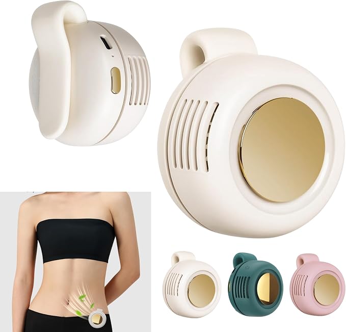 Portable Silent Mini Bladeless Electric Fan,Small fan Clip on for Shirt & Waist,2026 New Mini Bladeless Fan Clip On,Adjustable 3-Speed For Outdoor & Travel & Office, Travel Accessories, Gift (Beige) by IGRARK