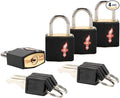 Safe Skies 4-Pack 1-Color Family TSA Travel Key Lock | 4 Locks in Classic Black | Keyed Alike | 2 Keys/Lock | TSA Safe Skies Approved | 90-Day Warranty by Colorfullife