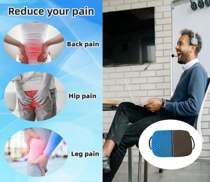 Gel Seat Cushion,Foldable Seat Cushion Comfortable Travel Seat Cushions | Soft Breathable for Chair, Car, Plane Outdoor Activities, Stadium, Picnic, Hiking, Mountaineering Relief Sciatica Pain - Image 3
