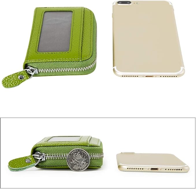 Women's RFID Blocking 12 Slots Credit Card Holder Leather Accordion Wallet - Image 4