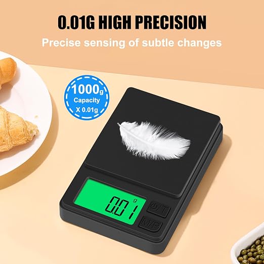 Digital Pocket Scale 1000g x 0.01g, Diyife Portable Precision Gram Scale | Jewelry Scale with Protective Cover, Auto-Off, Backlit LCD, 7 Units Tare, for Food, Kitchen, Coffee, Battery Included - Image 6