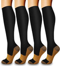 4 Pairs-Compression Socks for Women&Men Circulation-Best Support for Nurses,Running,Athletic by LaiteHebe