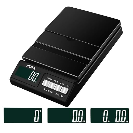 Acteck High Accuracy A-CE65 Black 0.1OZ Digital Shipping Scale, Postal Scale and Mail Scale - Image 3