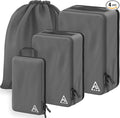 4-Piece Luxury Compression Packing Cubes & Bags for Travel – Maximize Space in Luggage with HybridMax Double-Capacity Design, 50 Luggage Tags, Patented Suitcase Organizer Bags, Lifetime Satisfaction by WellTraveled