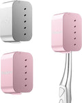Aluminum Toothbrush Covers Caps, Travel Toothbrush Head Protector Metal | 2 Count Metal Brush Pod Case Fits Most Manual and Electric Toothbrushes, for Household, Bathroom, Business Trip by Frekare