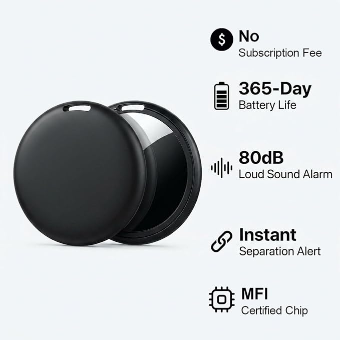 GPS Tracker for Vehicles No Subscription for iOS Only - 4 Pack | Undetectable Car Tracker, Precise Location Bluetooth Tag Compatible with Apple Find My for Key Luggage Kid Pet - Image 3