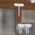Adjustable Metal Bi-fold Door Lock, Keep Safety, White, 2 Pack | Bifold Door Lock Kit for 0.6-2 Inch Thick Doors, Protection Child and Pet Proof Bi-fold Door Lock for Closet Cabinet Pantry by Unknown