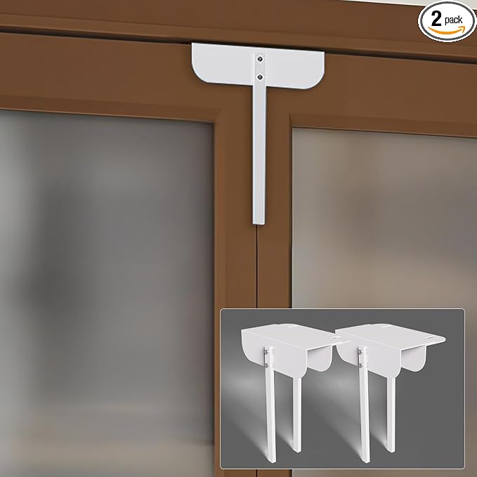 Adjustable Metal Bi-fold Door Lock, Keep Safety, White, 2 Pack | Bifold Door Lock Kit for 0.6-2 Inch Thick Doors, Protection Child and Pet Proof Bi-fold Door Lock for Closet Cabinet Pantry by Unknown
