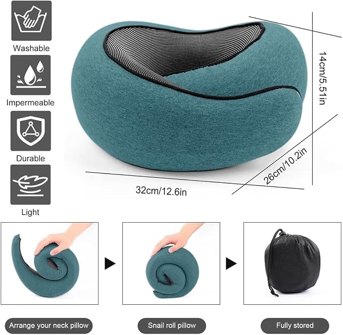 WEERSHUN Travel Pillows for Airplanes,2026 New Travel Pillow,Travel Neck Pillow Airplane Memory Foam Travel Pillow Neck Pillow for Traveling Suitable for Airplanes,Offices and Cars - Image 2