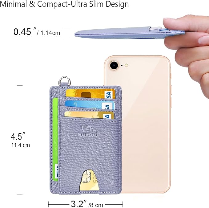 FurArt Slim Minimalist Wallet RFID Credit Card Holder for Men | slim minimalist compact rfid id window thin - Image 7
