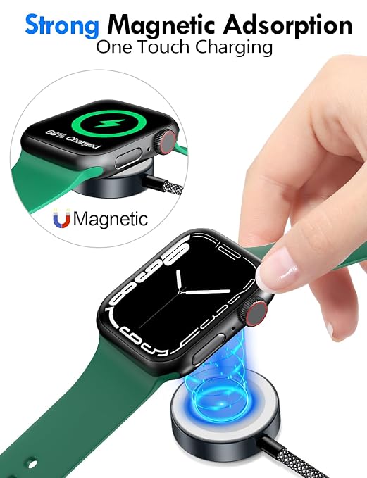 2Pack Travel Essentials for Apple Watch Charger,3-in-2 Multi Charging Cable | Cruise Vacation Camping Essentials for iPhone Charger,Type C/Lightning for iWatch,iPhone 17-12,Xbox Series X&S-4FT Black - Image 6