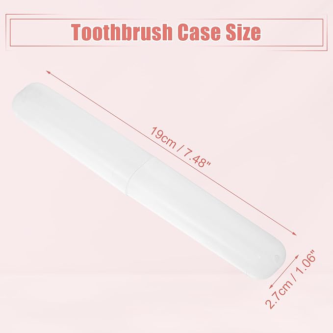 VOCOSTE 2Pcs Travel Toothbrush Case, White | Moisture-Proof Keeps Brush Fresh, Compact for Tight Bags, 2-Pack for Sharing, Essential for Couples - Image 4
