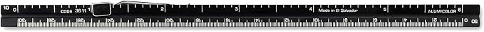 Alumicolor 3611-9 Aluminum Combination Pocket Scale With Clip, 6IN, Black - Image 2