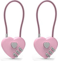 Small Combination Lock for Locker, Cable Lock with Code, Pink Padlock Combination, for Luggage, Suitcase, Gym Locker, Backpack Zipper, Cabinet, Box, Fence Gate, Travel Safe, Outdoor Use by SpecializeinCombinationLock