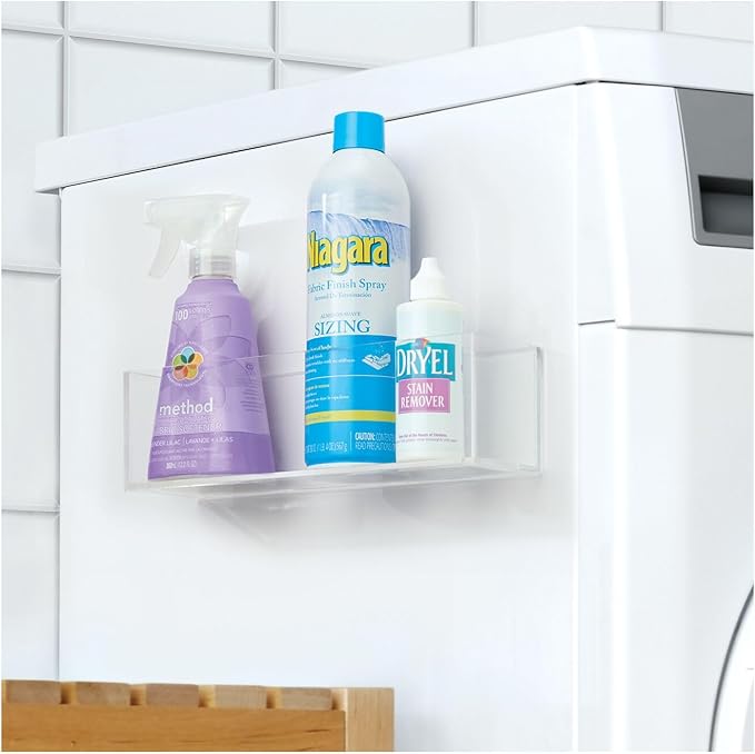 iDesign Affixx Collection Adhesive Organizer Bin, Clear | Clarity Organizer - Image 4