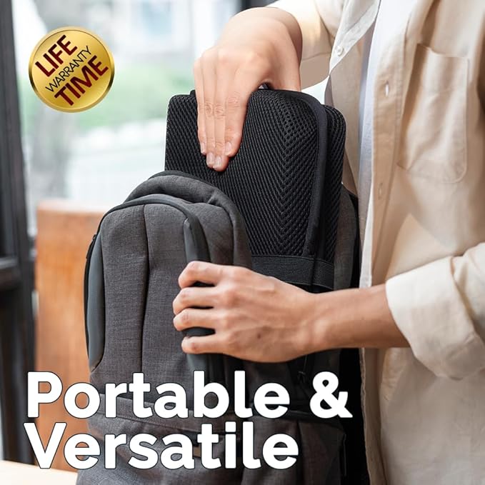 ComfiLife Ergo-Gel Airplane Seat Cushion – Travel Seat Cushion – Compact, Foldable, Portable Comfort - Image 5