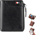 2023 New Multi-Functional RFID Blocking Waterproof Durable PU Leather Wallet, Large Capacity Zipper Wallets for Men Holds 1-14 Cards, Soft Slim Genuine Leather RFID Blocking Wallet Technology (BLACK) by Vdhwter