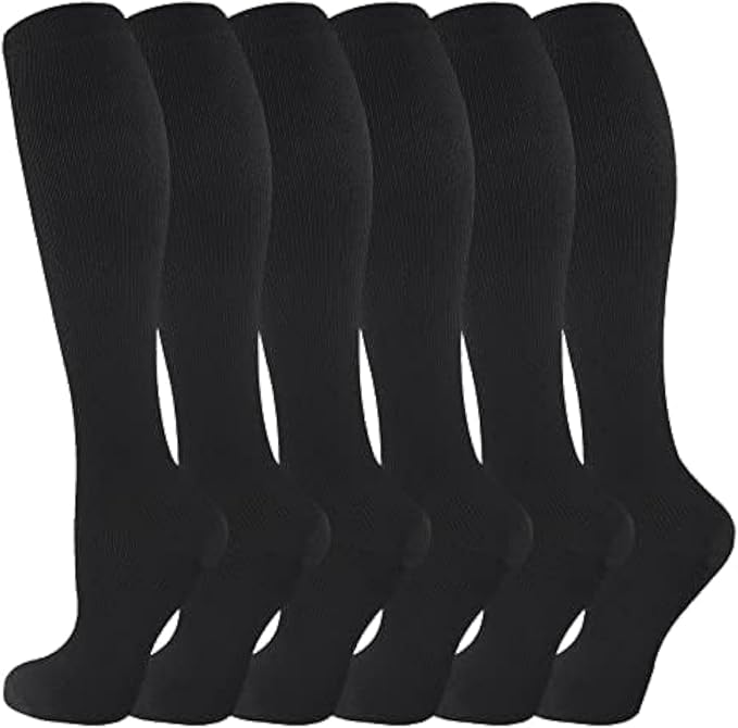 cerpite Compression Socks for Women & Men 6 Pairs Knee High Compression Socks 20-30 mmhg Best for Running,Nurse,Travel by Cerpitesportsstyles