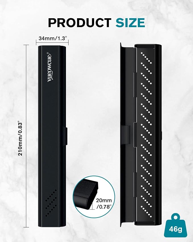 Toothbrush Case Cover for Traveling, Aluminum Toothbrush Holder for Manual Toothbrush + Mini Toothpaste, Portable Tooth Brush Storage Box for Camping Business Trip-Black (1 Pack) - Image 5