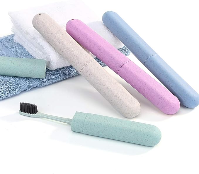 Hooqict 4 Pack Travel Toothbrush Case Portable Travel Toothbrush Holder Plastic Toothbrush Container Protector Cover for Traveling, Camping, Home, School, Business - Image 2