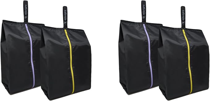 Ecoright Shoe Bags for Travel, Set of 2, 100% Recycled Water-Resistant Zipper Pouch Bags, Shoe Bags for Storage, Travel Essentials for Men & Women by EcoRight