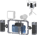 ULANZI Universal Phone Video Rig Kit with Handles, Aluminum Handheld Stabilizer Phone Video Filmmaking Grip for Video Maker Videographer with Cold Shoe for iPhone 16 15 14 13 Mini Pro Max 8 Plus by ulanzi