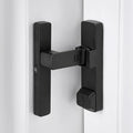 Matte Black 90 Degree Barn Door Lock,Flip Gate Latches Hardware | Zinc Alloy Door Lock,Right Angle Door Lock Latch,Sliding Door Latches,for bedroom,drawer,pet enclosures,cabinet,garage,window by INIRET