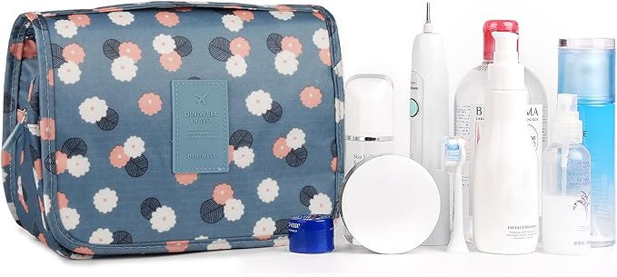 Narwey Small Hanging Travel Toiletry Bag for Women, Travel Bag for Toiletries, Makeup Bag Organizer Make Up Bags Cosmetic Bags for Girls - Image 6