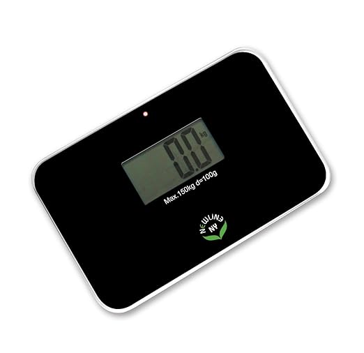 NewlineNY Auto Step On Super Mini Travel Bathroom Scale, 5.25" x 8.5" SBB0638SM: Black by NewlineNY