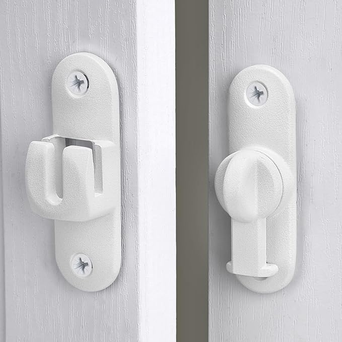 2 Pcs Matte White 90/180 Degree Sliding Door Latches,Zinc Alloy Flip Latch | Barn Door Latch,Cabinet Lock,Right Angle Door Lock,for bedroom,cabinet,drawer,Gardens,Wine Cabinet,garage,window,Pet Cage - Image 6