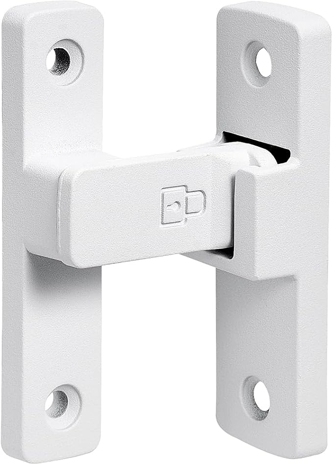 Matte White 90 Degree Barn Door Lock ，Right Angle Door Lock Latch | Zinc Alloy Flip Gate Latches,for bedroom,garage,balcony,barn,sliding door,bathroom,window,cabinet,drawer,pet enclosures - Image 5
