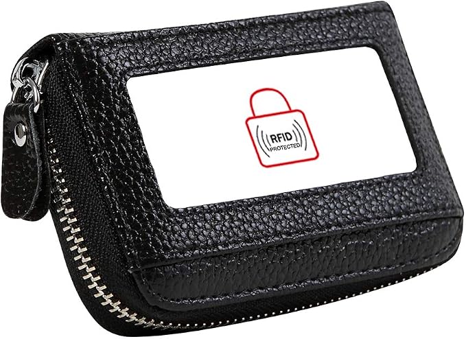Women's RFID Blocking 12 Slots Credit Card Holder Leather Accordion Wallet by Cynure