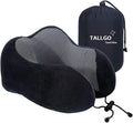 TALLGO Travel Pillow, Best Memory Foam Neck Pillow Head Support Soft Pillow for Sleeping Rest, Airplane Car & Home Use (Black) by TALLGONeckPillowAlwaysHere