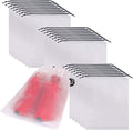 Set of 24 Portable Translucent Shoe Bags for Travel Large Clear Shoes Pouch Storage Organizer with Drawstring for Men and Women by TENABORT