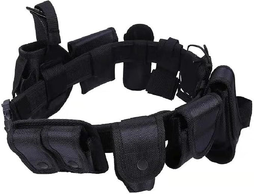 10 in 1 Duty Belt Black Law Enforcement Tactical Equipment System Set 10 pcs by HUNANBANG
