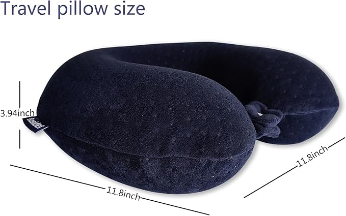 Memory Foam Travel Pillow, Comfortable Travel Neck Pillow U Shape, Support Neck and Head to Relieve Fatigue, Portable Neck Pillow Suitable for Planes, Trains, Self-Driving Cars - Image 3