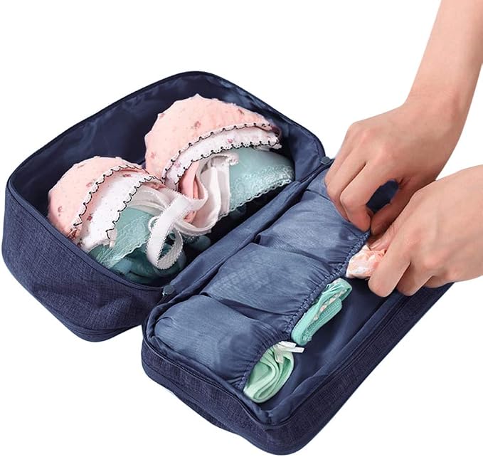 Portable Underwear Bra Storage Bag Waterproof Travel Organizers Multi-Layer Toiletry Packing Cube - Image 4