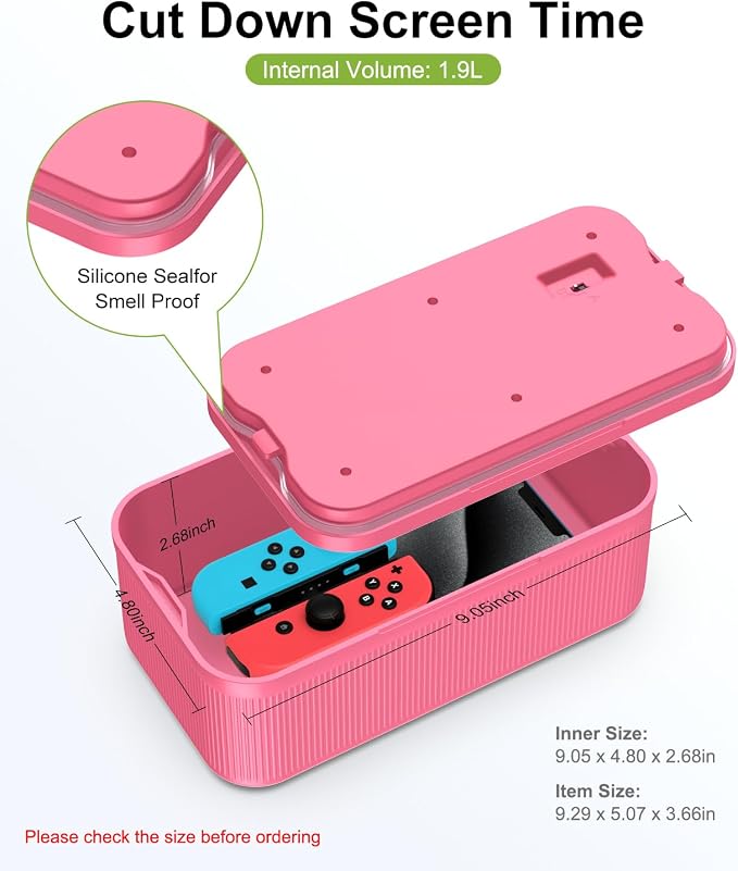 Lockable Storage Box with Combination Code - Secure Medicine Safe box, Phone Jail & Snack Container for Refrigerator, Home, Office, Travel - Durable Multi-Purpose Lock Box (Berry) - Image 6