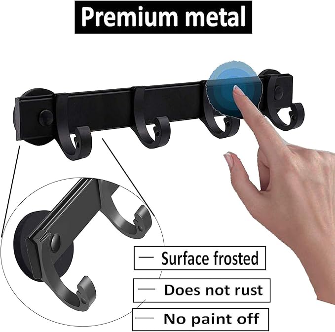 AUXPhome Magnetic BBQ Tool Rack, Universal Fridge Organizer Grill Cutlery Holder Towel Hanger - 4 Adjustable Rail Hooks Storage for Hanging Kitchen Utensils Tongs,Oven mitt,whisks,Hand Towel, etc. - Image 4