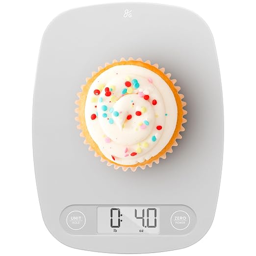 Greater Goods Food Scale, Slim & Compact Build, 1g Precision (Ash Gray) | Digital Kitchen Scale for Cooking, Meal Prep & Portion Control, Tare, Auto Shut-Off, g/oz/lb/ml Conversion & Calorie Tracking by GreaterGoods